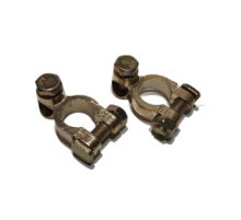 Клеммы АКБ латунь (под зажим провода болтом М6) к-т 2штTOPAUTO