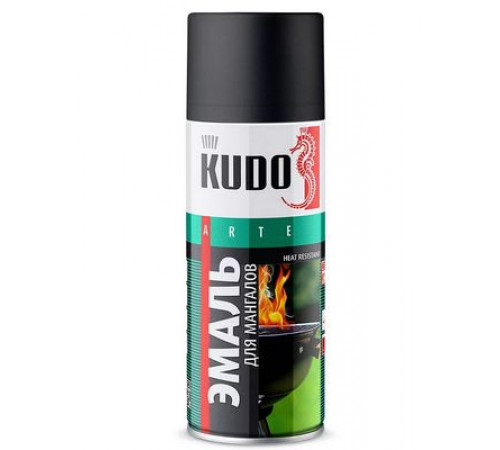 Краска термостойкая для мангалов черная KUDO аэрозоль 520мл