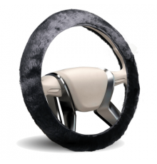 Оплетка на руль MONA LISA Desire меховая без обода, цвет черный размер M