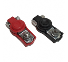 Клеммы АКБ цинк с защитными колпачками (под зажим провода с клеммой болтом М8 с конусной гайкой ключ