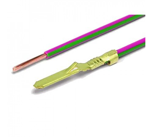 Контакт папа 2,8мм луж. с 1-м проводом