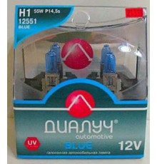 Лампы H1 12V 55W P14,5s к-т BLUE Диалуч белый свет ЛЧ154