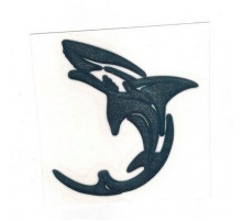 Наклейка металл Акула