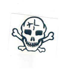 Наклейка металл Череп и кости
