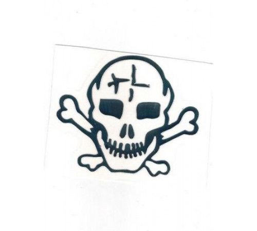 Наклейка металл Череп и кости