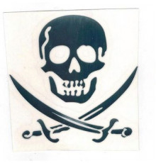 Наклейка металл Веселый роджер