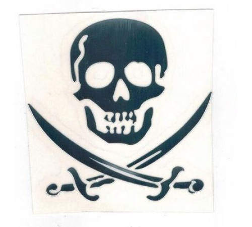 Наклейка металл Веселый роджер