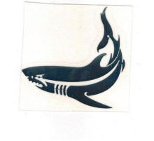 Наклейка металл Акула большая