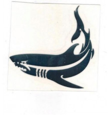 Наклейка металл Акула большая