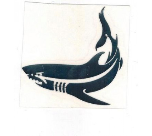 Наклейка металл Акула большая