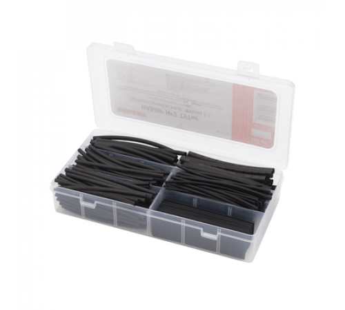 Набор ТУТнг(термоусадочных трубок) №2 черная 260 шт.REXANT