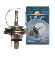 Лампа R2 12V 75/70W P45t Диалуч круглая колба ЛЧ188