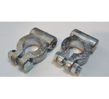 Клеммы АКБ легковые (2шт.) под гайку d6 свинц. TOPAUTO