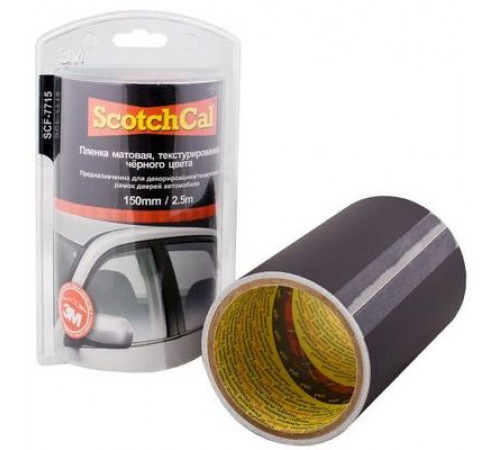 Пленка матовая,без шагрени, черного цвета, 100мм*2,5м для рамок дверей 3М_