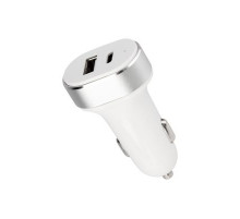 Разветвитель в прикуриватель 1USB-A+Type-C, 3.1 A белая REXANT