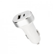 Разветвитель в прикуриватель 1USB-A+Type-C, 3.1 A белая REXANT