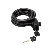 Замок противоугонный для велосипедов и колясок с ключом 150 см. черный REXANT