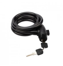 Замок противоугонный для велосипедов и колясок с ключом 150 см. черный REXANT