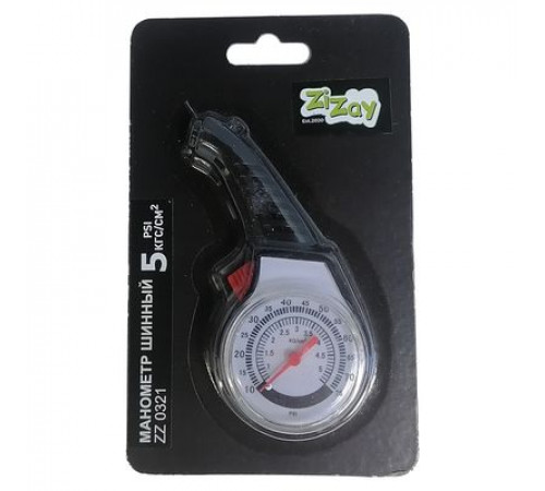 Манометр шинный в блистере 5кгс/см2 ZIZAY