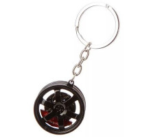 Брелок  Диск колесный с колодками №3 металлический разм.3,5*3,5см BKK 024