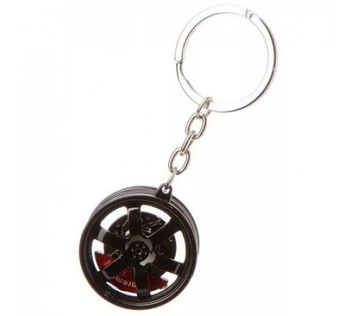 Брелок  Диск колесный с колодками №3 металлический разм.3,5*3,5см BKK 024