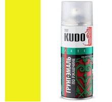 Грунт-эмаль по ржавчине желтая RAL 1018 KUDO аэрозоль 520мл.