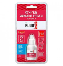 Фиксатор резьбы Фум-гель анаэробный неразъёмный 6 мл KUDO для сантехнических соединений