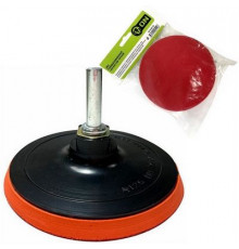 Держатель шлифовальных кругов с липучкой 125мм.+ переходник ON