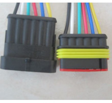 Колодка 6 конт. мама-папа 1,5 мм герметичная в сб. с пров.КЛИ085-6