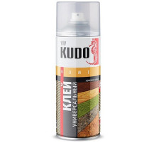 Клей аэрозольный универсальный водостойкий 520мл KUDO