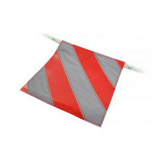Флажки со световозвращающей лентой на липучках, 200х200мм, для буксировочного ремня/троса TOPAUTO
