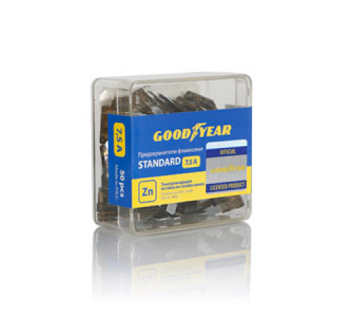 Предохранители флажковые пласт.Стандарт 50шт 10А Goodyear