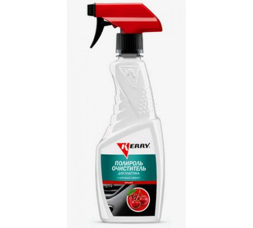Полироль-очиститель пластика (вишня) 0,5л триггер KERRY матовый