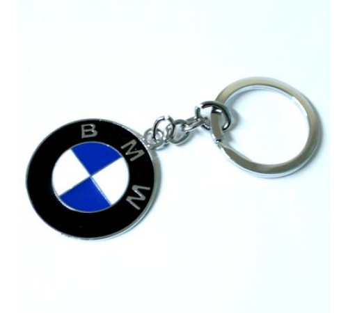 Брелок металл,логотип БМВ на подвеске, разм.4*7см BMM 011