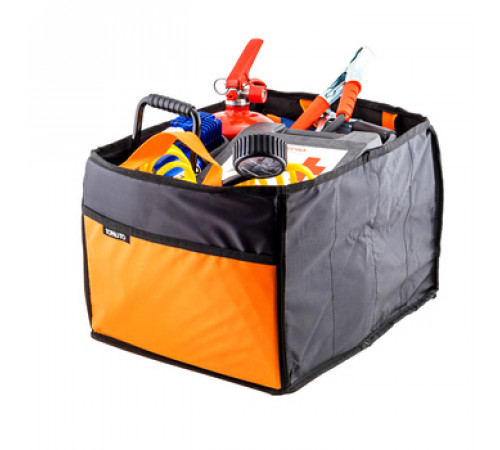 Сумка - органайзер в багажник складная, 2 отделения + карман размер 38х31х25 TOPAUTO