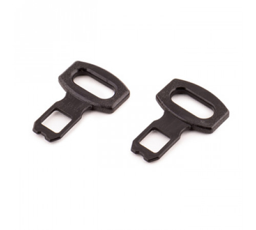 Заглушка ремня безопастности пластик,черная, 2 шт пакет