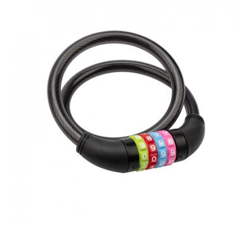Замок противоугонный кодовый для велосипедов и колясок 65 см черный REXANT