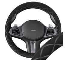 Оплетка искусственная замша M (37-39 см) SKYWAY Design Hit-4 Черная