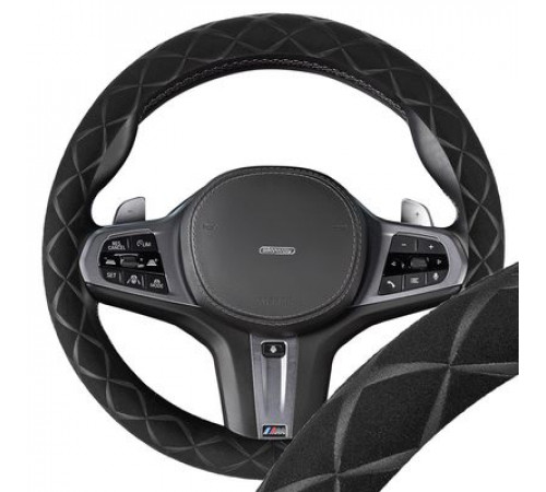 Оплетка искусственная замша M (37-39 см) SKYWAY Design Hit-4 Черная