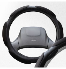 Оплетка искусственная замша с перфорацией L (39-41 см) SKYWAY Mix Sponge air Черная