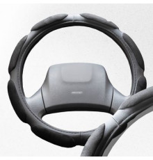 Оплетка искусственная замша с перфорацией L (39-41 см) SKYWAY Mix Sponge classic Черная