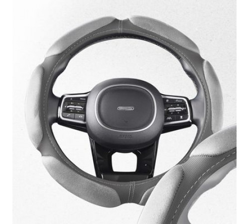 Оплетка искусственная замша с перфорацией M (37-39 см) SKYWAY Mix Sponge air Серая