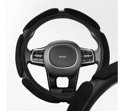 Оплетка искусственная замша с перфорацией M (37-39 см) SKYWAY Mix Sponge air Черная