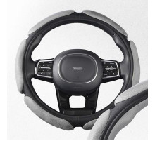 Оплетка искусственная замша с перфорацией M (37-39 см) SKYWAY Mix Sponge air Черная/серая