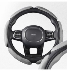 Оплетка искусственная замша с перфорацией M (37-39 см) SKYWAY Mix Sponge air Черная/серая