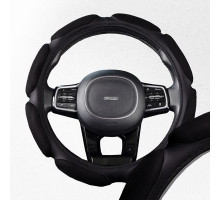 Оплетка искусственная замша с перфорацией M (37-39 см) SKYWAY Mix Sponge classic Черная