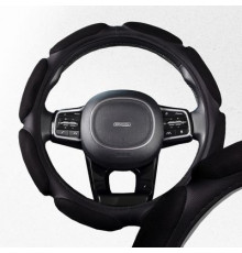 Оплетка искусственная замша с перфорацией M (37-39 см) SKYWAY Mix Sponge classic Черная