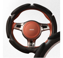 Оплетка искусственная замша с перфорацией S (35-37 см) SKYWAY Mix Sponge classic Черная