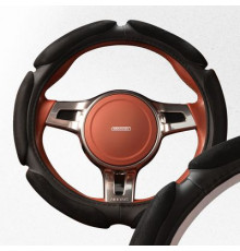 Оплетка искусственная замша с перфорацией S (35-37 см) SKYWAY Mix Sponge classic Черная