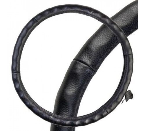 Оплетка натуральная кожа 2XL (45-47 см) SKYWAY Base Large-3 Черная